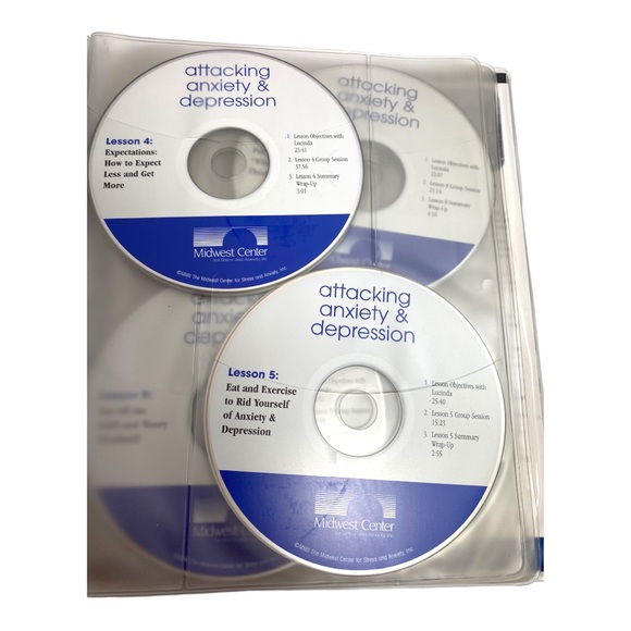 Midwest Center Inc Attacking Anxiety & Depression 16 CD Workbook Flash cards Set - Picture 9 of 15